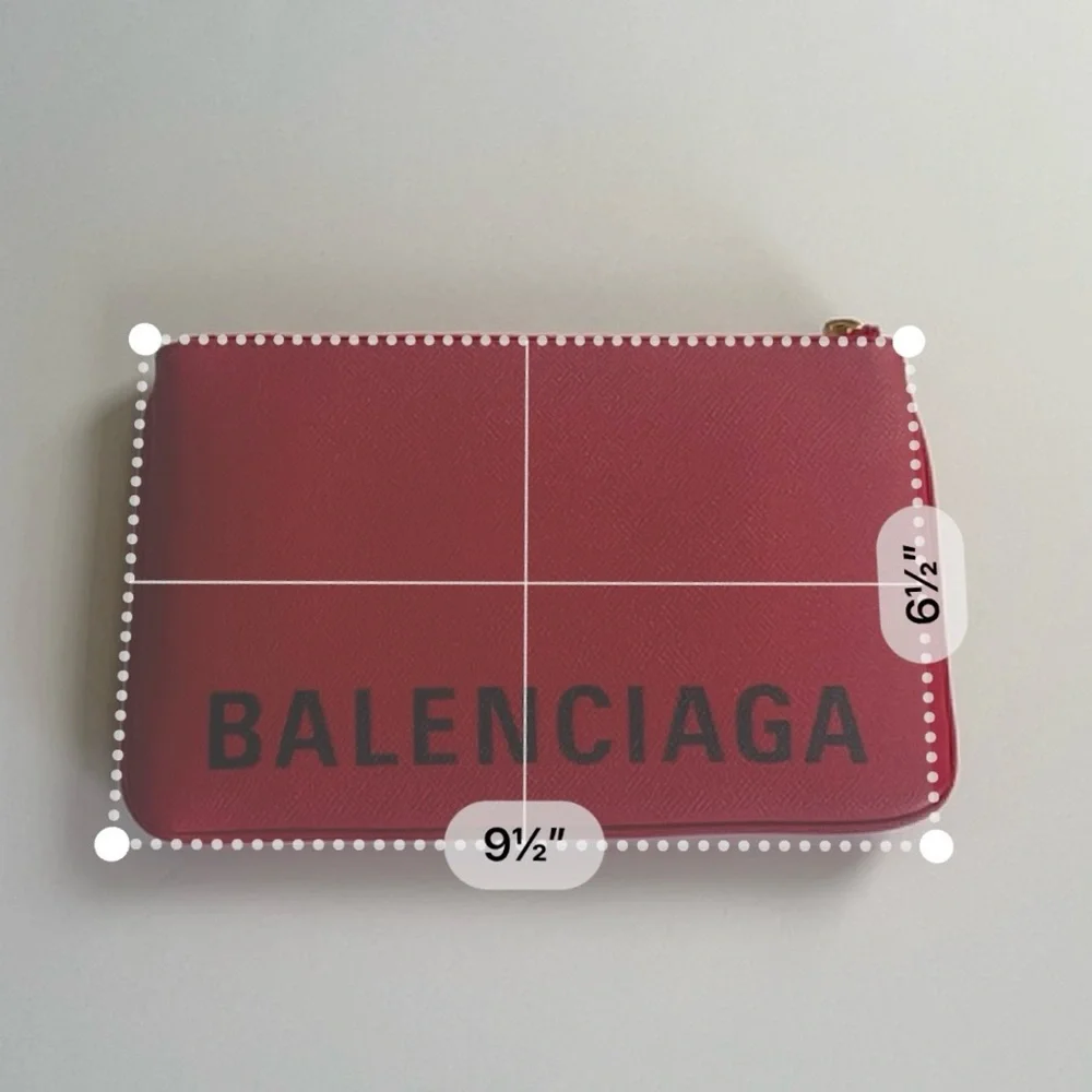Balenciaga Medium Ville Pouch Clutch – Red – NWOT – 100% Authentic